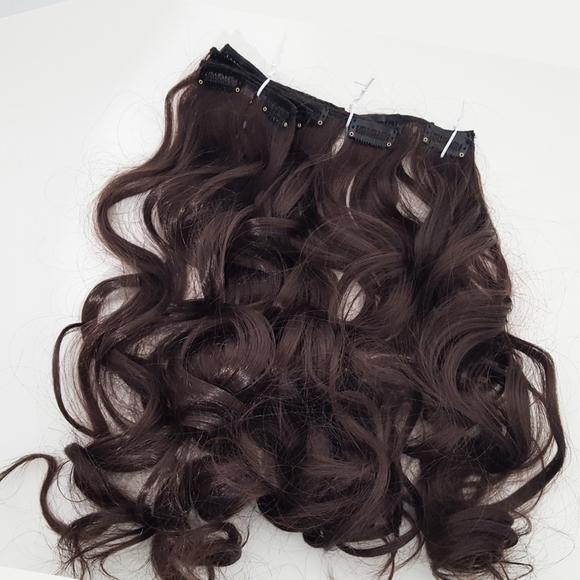 NEW💖Hair Extension🦋7 PCS Dark Brown Clip-In🦋Synthetics - Picture 2 of 9
